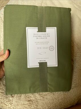 IKEA Olive Green Duvet Cover Set